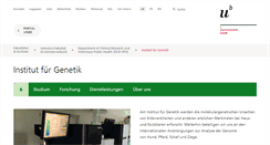 Desktop Screenshot of genetics.unibe.ch