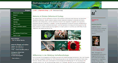Desktop Screenshot of behav.zoology.unibe.ch