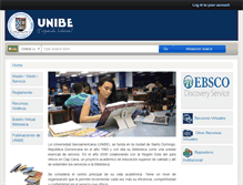 Tablet Screenshot of biblioteca.unibe.edu.do