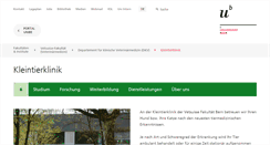 Desktop Screenshot of kleintierklinik.unibe.ch