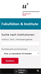 Mobile Screenshot of institutionensuche.unibe.ch