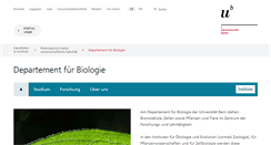 Desktop Screenshot of biology.unibe.ch